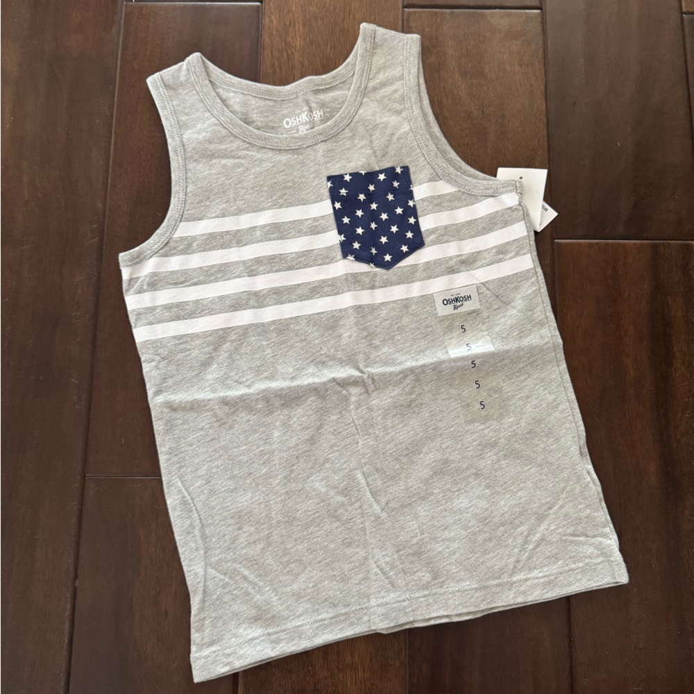 OshKosh B'gosh Gray Tank Top with Star Pocket